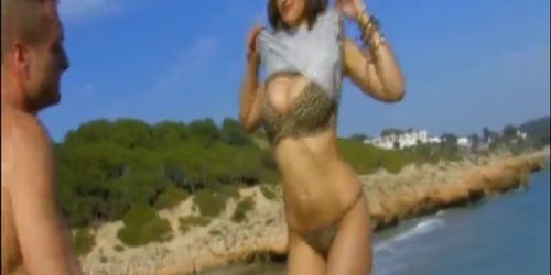 my favourite spanish girl fucking on a beach