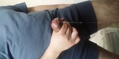 My fat mushroom cock head dripping precum