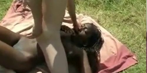 African girl fucked outdoors