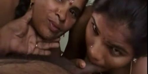 Desi Indian Aunty and not Her Daughter Suck Cock Togeth