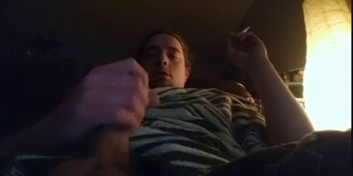 Male Smoker cum on cam