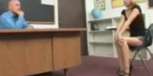 Tiny Teen Fucks Teacher For Grades