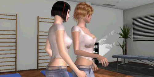 Two foxy 3D shemales sucking each others cocks