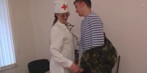 russian nurse and soldier