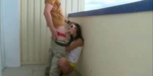 Amateur Teen Couple Balcony Sex