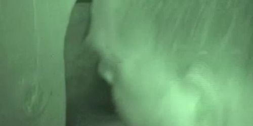 Mature bear sucking cock in nightvision