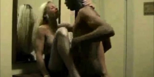 Blonde wife with her black lover