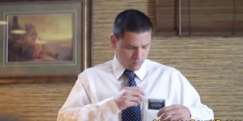 Mormon cums watching hunk