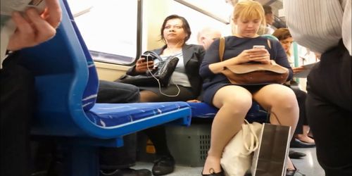 Compilation Upskirt on Train, August and September