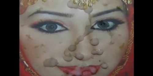 Gman Cum on  face of a Pakistani Slut in Hijab (tribute