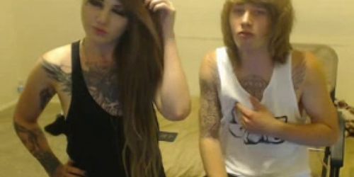 Emo couple webcam blowjob