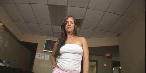 stunning milf sucks and swallows fat cock