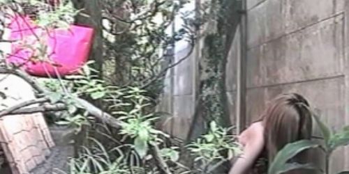 Japanese outdoor masturbating