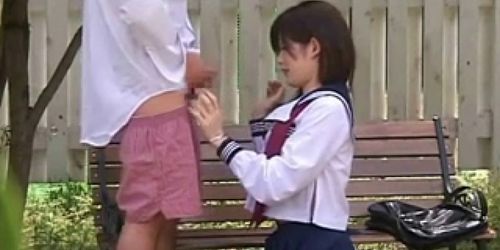 Cute Japanese Girl  In Voyeur Sex Outdoor