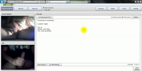 Chatroulette - Girl Masterbates with me