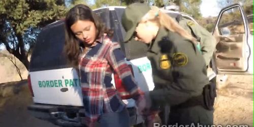 Beautiful Latina fucked by blonde officer and horny mat