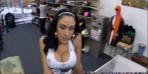 Sexy slut sells everything even  her ass for the rent