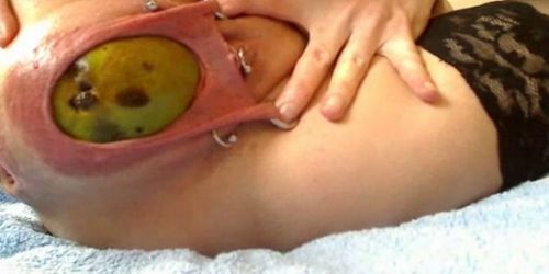 Monster pierced pussy insertions