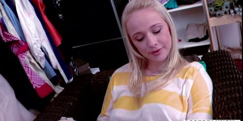 Blonde Liliths first time to do hardcore sex with her b