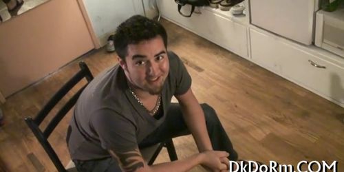 Blindfolded gays suck cocks