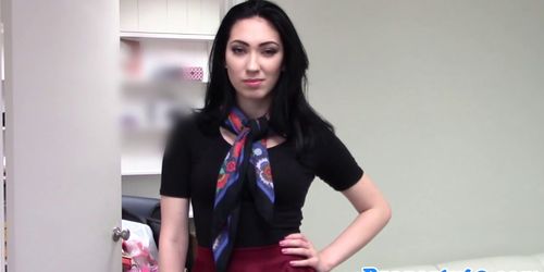 Amateur realtor pussyrubbing in lingerie