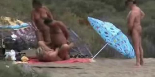 Mature beach fun