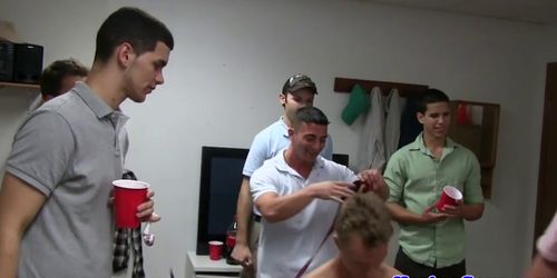 Straight frat pledgers assfucked by stripper