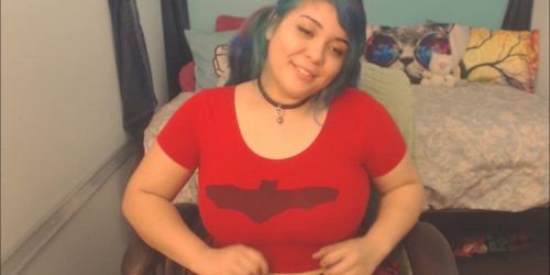 Fat bbw emo babe rocking some natural tits