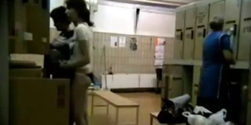 Amateur girls unaware of locker room spy camera