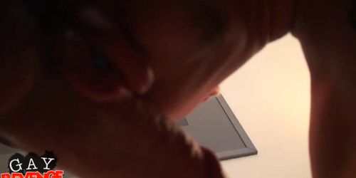 Gay sucks cock licks balls