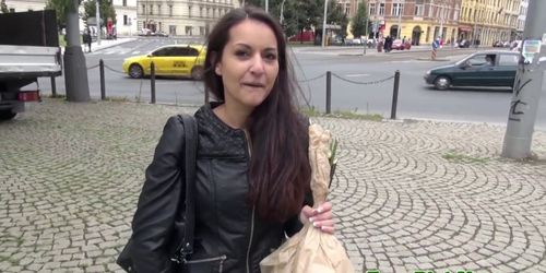 Public pulled euro persuaded to fuck for cash