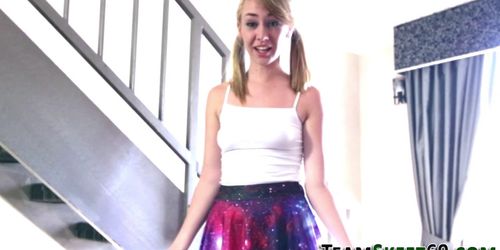 Teen babysitter jizzed on