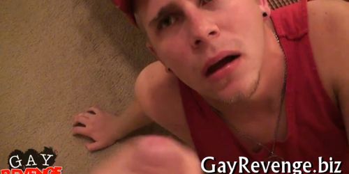 Butt of a gay impaled on cock