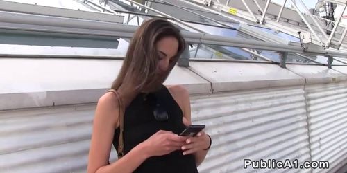 Czech babe cheating bf in public