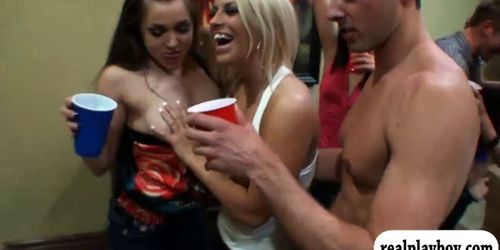 Sexy women having a house party getting tipsy and orgy