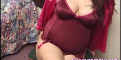 Fat Pregnant Latina In Underwear