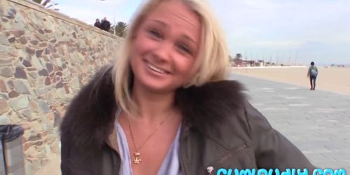 Blonde Babe Jay Takes A Strangers Cock