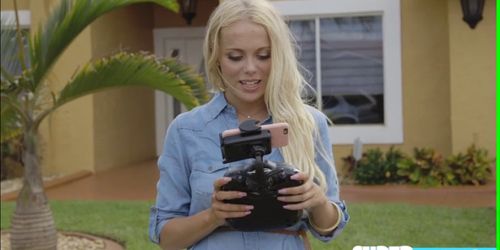 Amateur blondie Brice Bardot flies a drone and gets ban