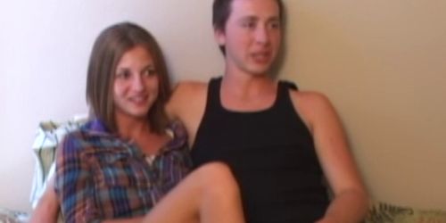 Retro teen couple trio with old pervert POV