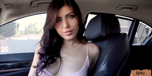 Stranded hot babe Audrey Royal gets fucked in the car