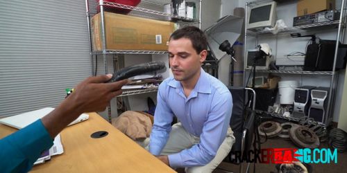 Cute guy is desperate for that cock and its semen