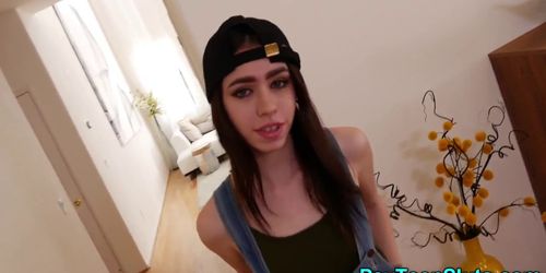 Pov cap wearing teen sucks