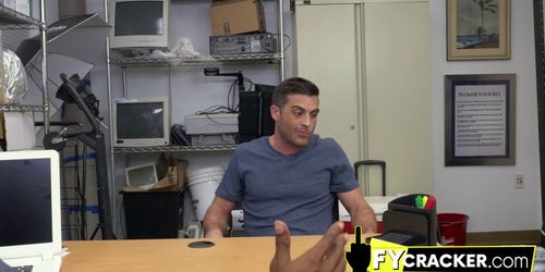 Strong teen playing with black dick