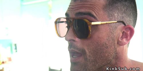 Tall tranny anal fucks small guy