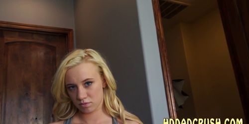 Teen blonde pov rides