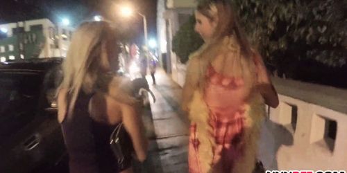 Sexy friends fuck at mardi gras