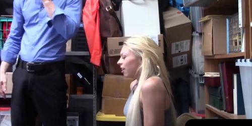 Tiny titted teen shoplifter fucked hard for her freedom