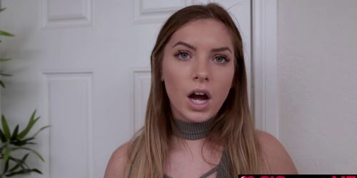 Summer Brooks gets caught by stepbro and offers him a b