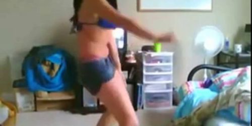 Sexy girl dancing in shorts 