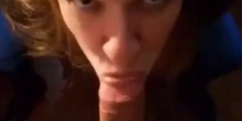 She was so horny that she couldnt wait to suck cock